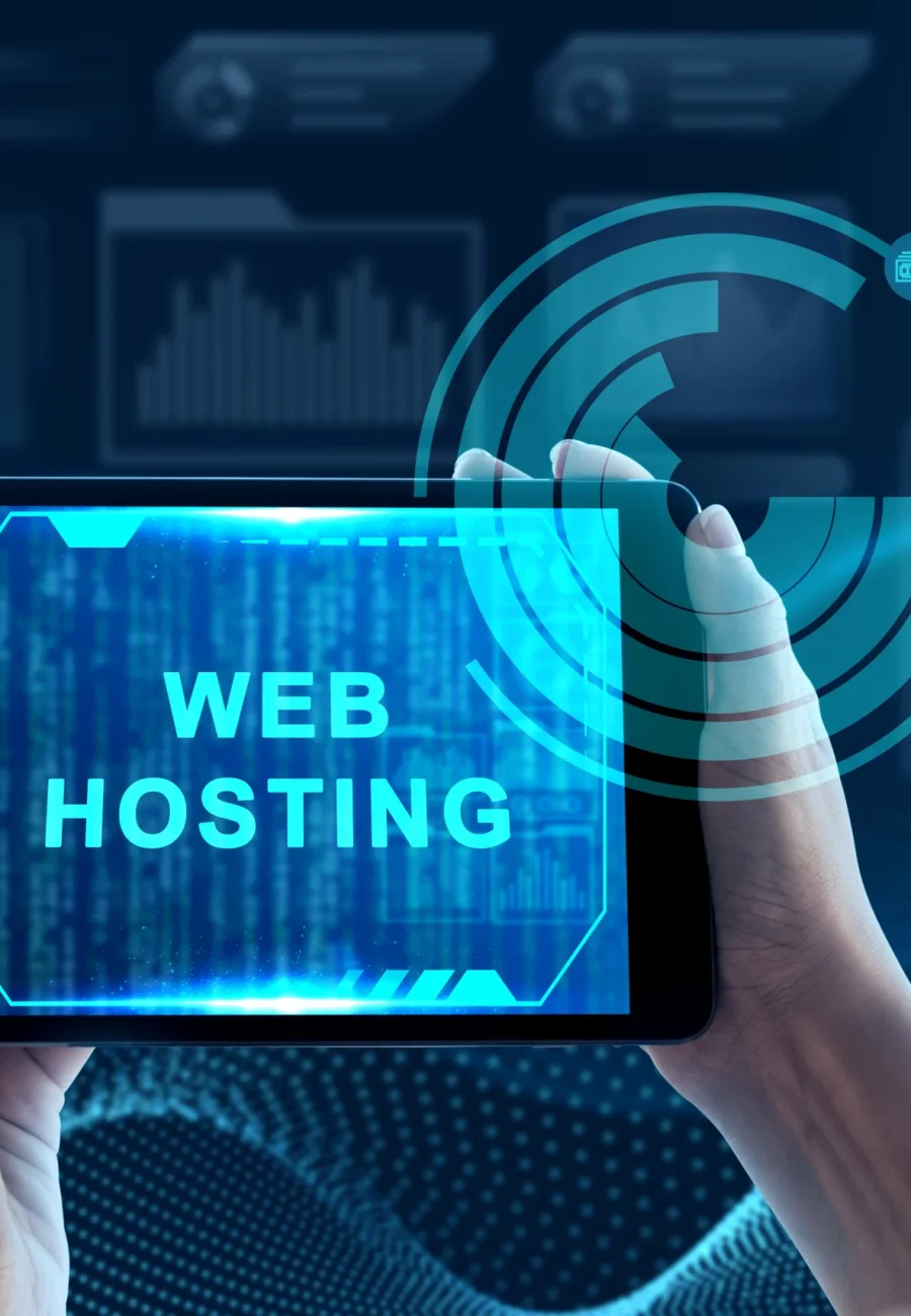 website-hosting-with-man-holding-tablet